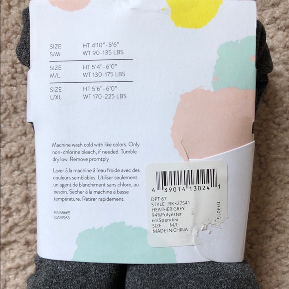 Shimera Fleece Lined Tights - Charcoal - Picture 3 of 5